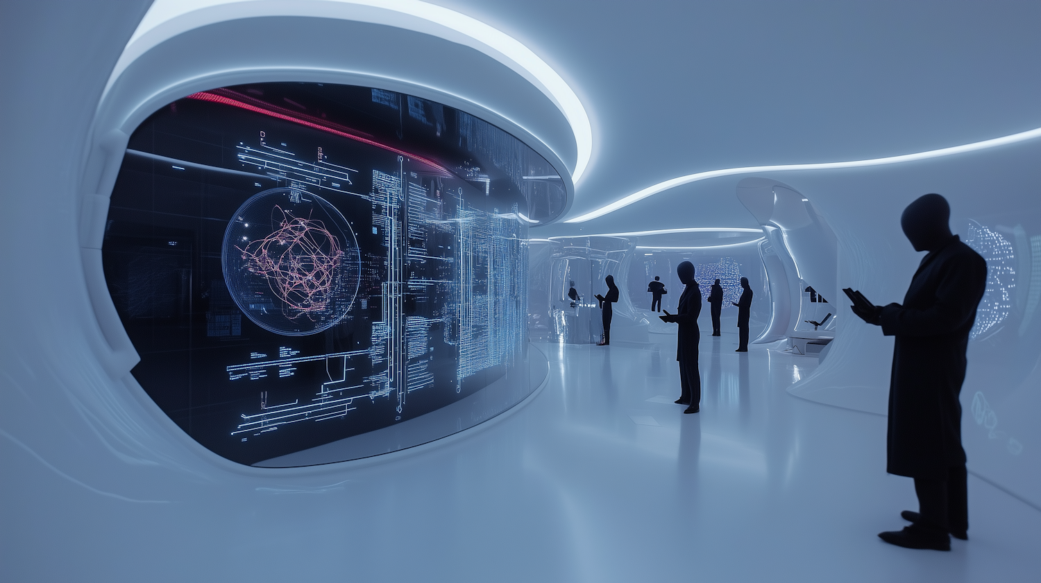 Engineer reviewing industrial IIoT roadmap in a factory control room